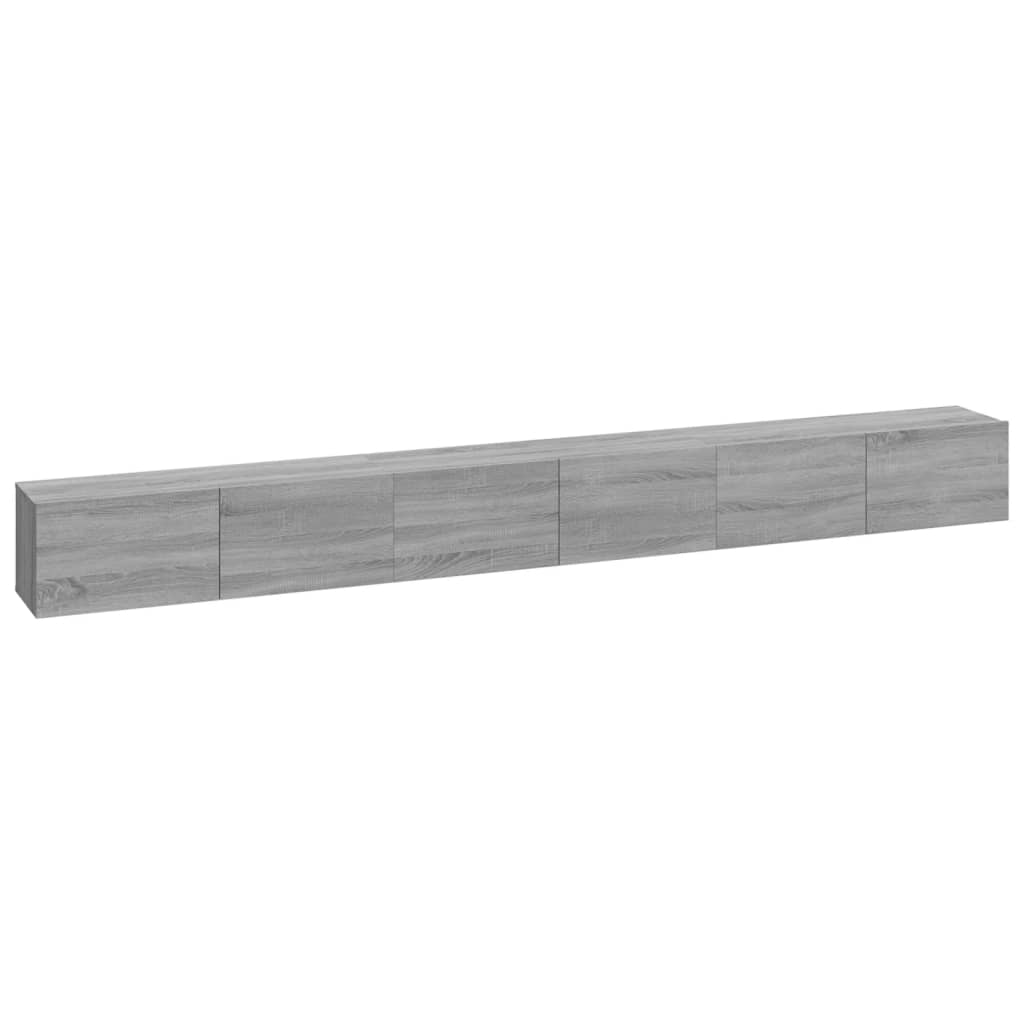 Ensemble de meubles TV 3 pièces, en bois de Sonoma gris