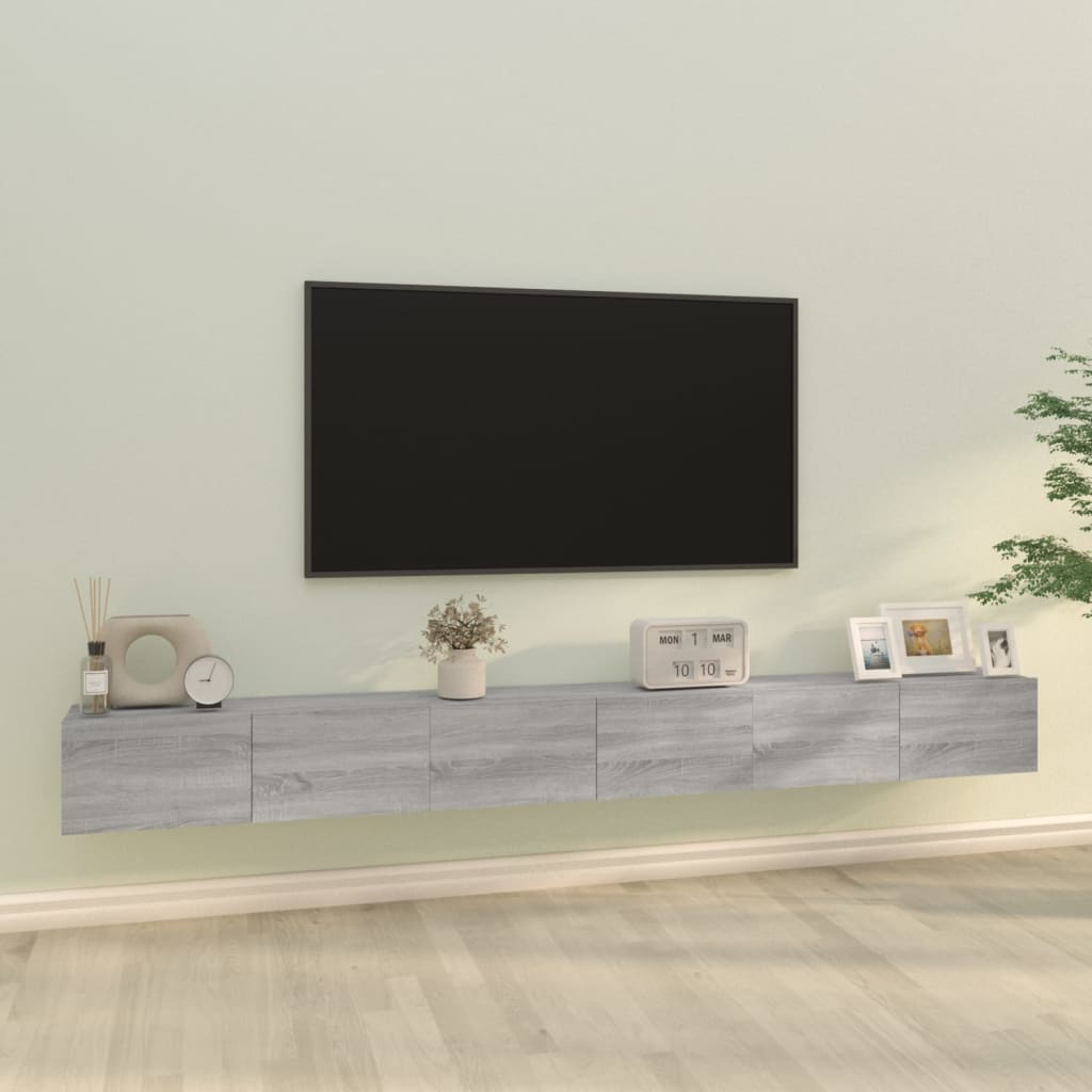 Ensemble de meubles TV 3 pièces, en bois de Sonoma gris