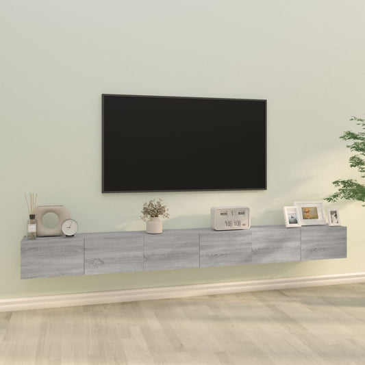 Ensemble de meubles TV 3 pièces, en bois de Sonoma gris