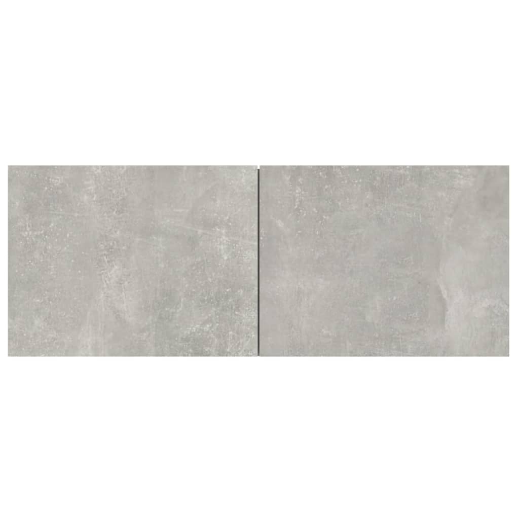 Ensemble de meubles TV 4 pièces en béton gris à base de bois
