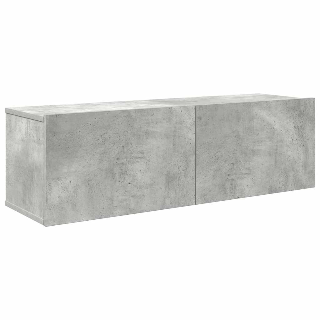 7-tlg. TV-Schrank-Set Betongrau Holzwerkstoff
