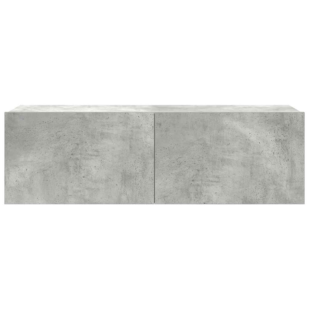 7-tlg. TV-Schrank-Set Betongrau Holzwerkstoff
