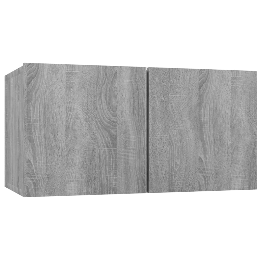 6-tlg. TV-Schrank-Set Grau Sonoma Holzwerkstoff