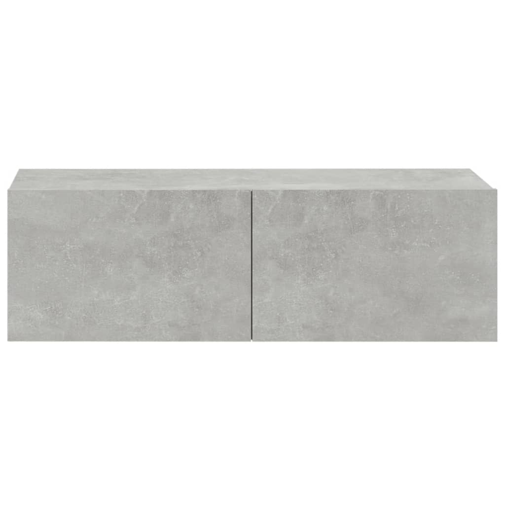 Ensemble de meubles TV 6 pièces en béton gris à base de bois