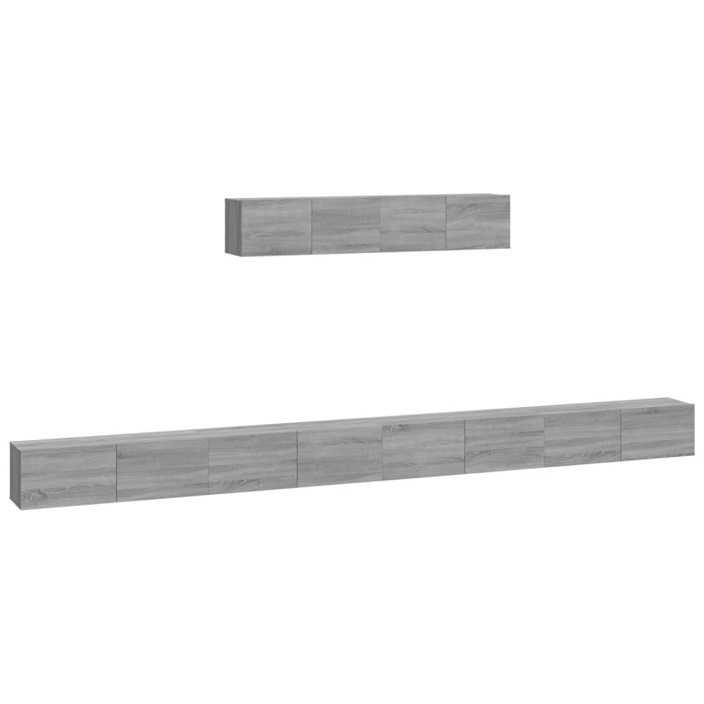 Ensemble de meubles TV 6 pièces, en bois de Sonoma gris