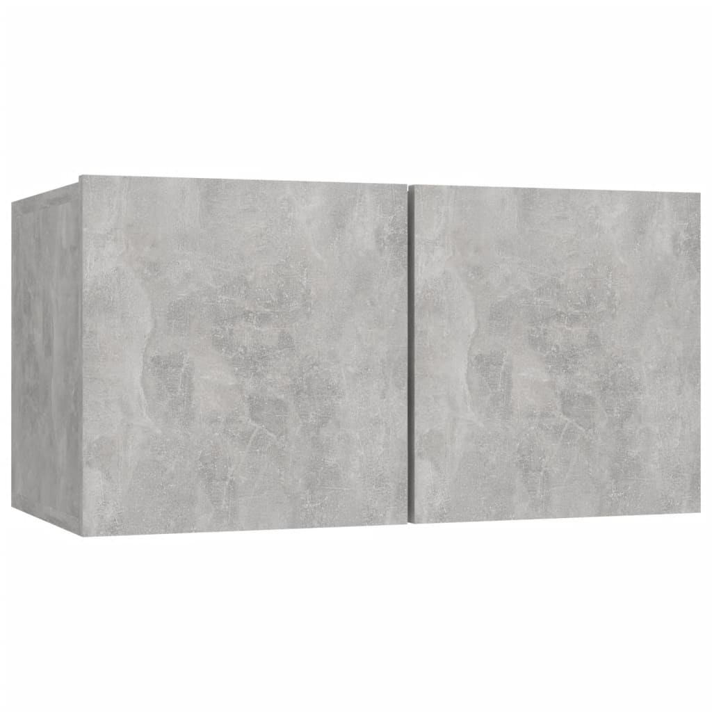 Ensemble de meubles TV 6 pièces en béton gris à base de bois