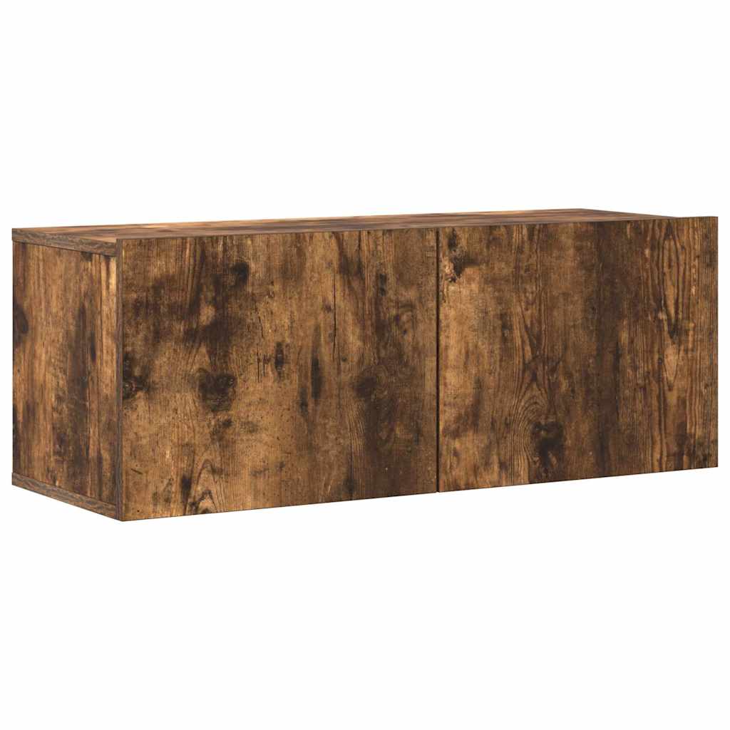 4-tlg. TV-Schrank-Set Räuchereiche Holzwerkstoff