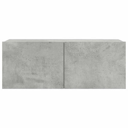 4-tlg. TV-Schrank-Set Betongrau Holzwerkstoff
