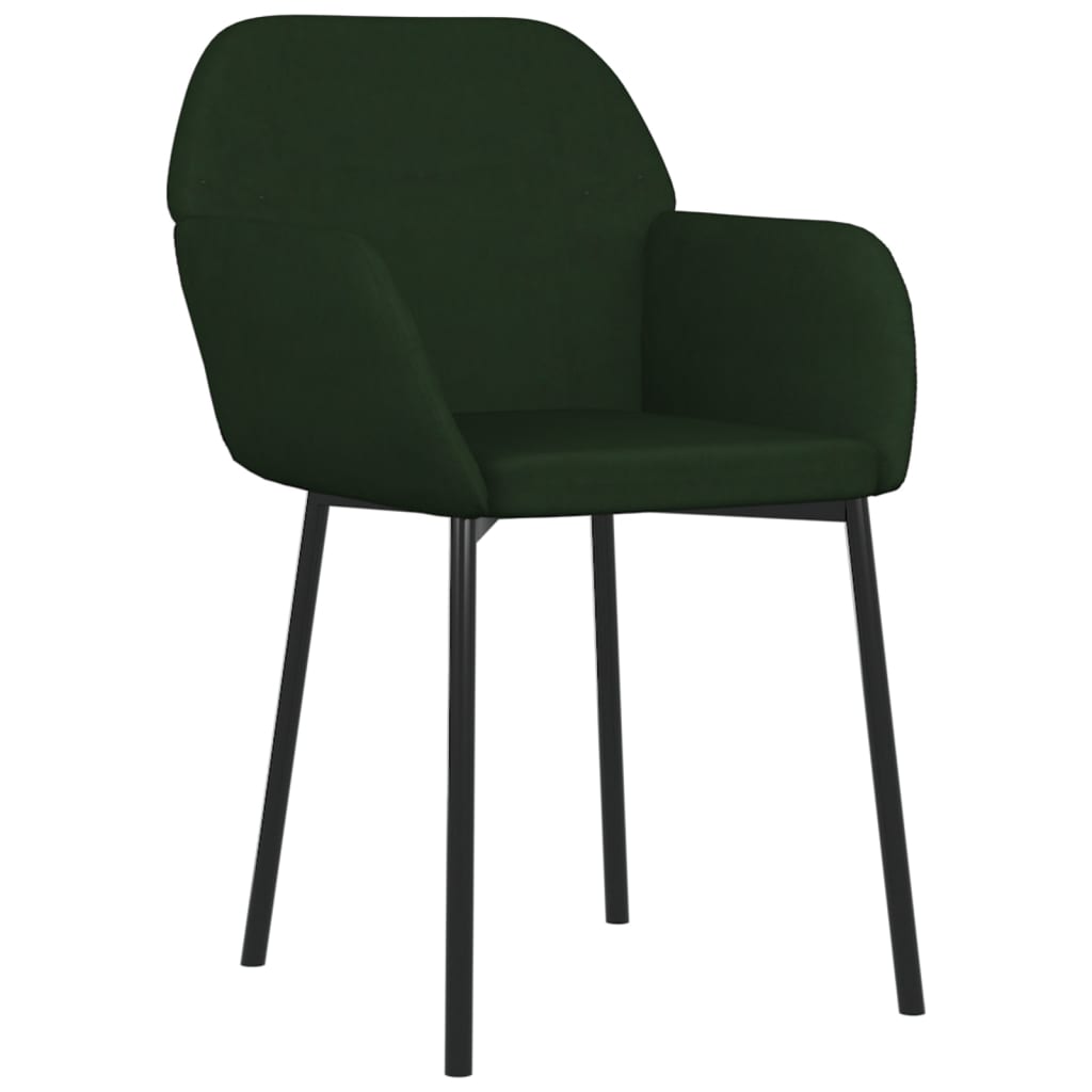 Dining chairs 2 pcs. Dark green velvet