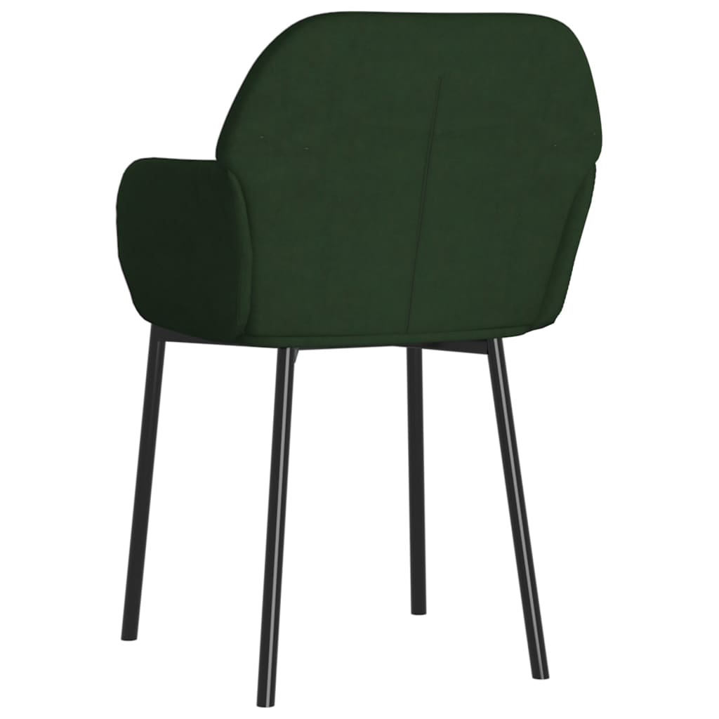 Dining chairs 2 pcs. Dark green velvet