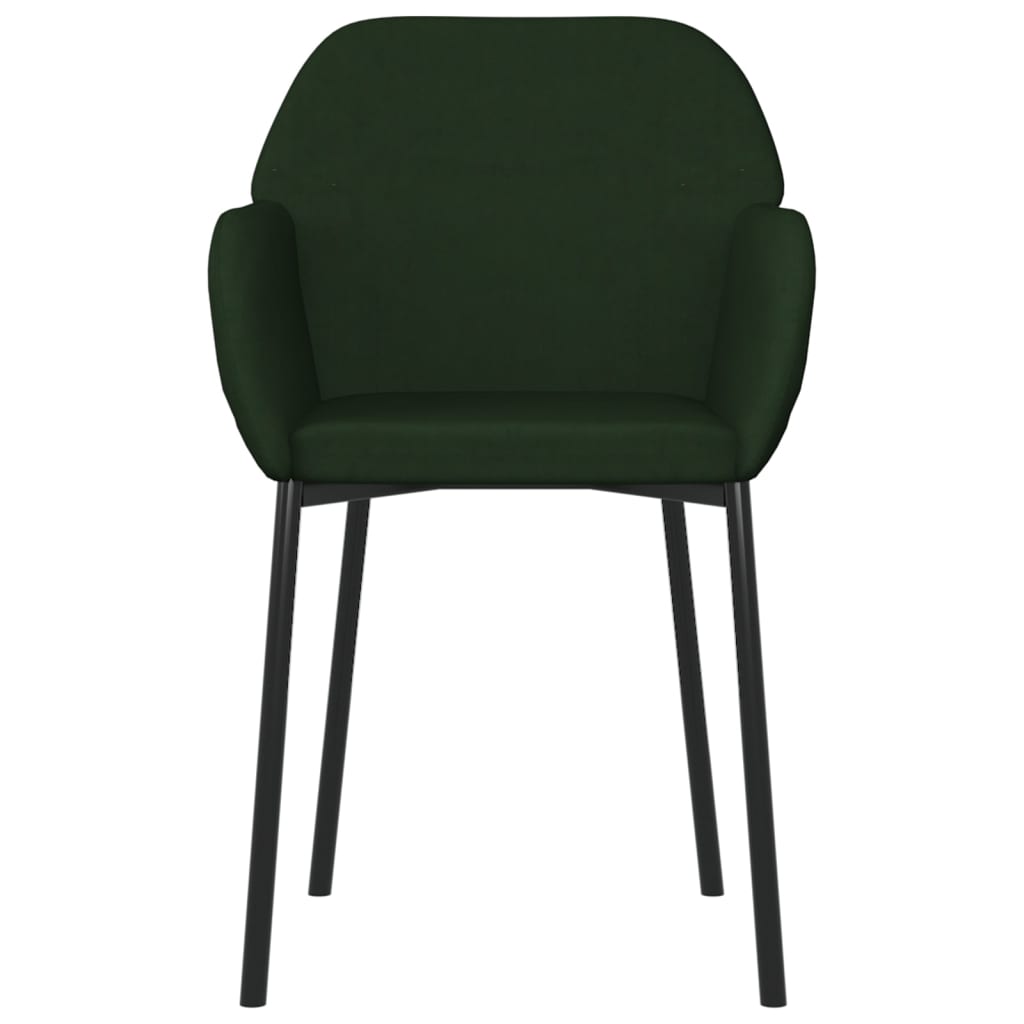 Dining chairs 2 pcs. Dark green velvet