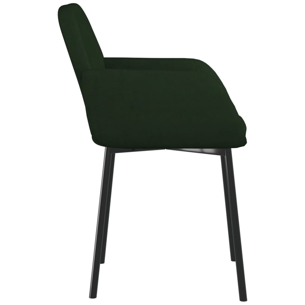 Dining chairs 2 pcs. Dark green velvet