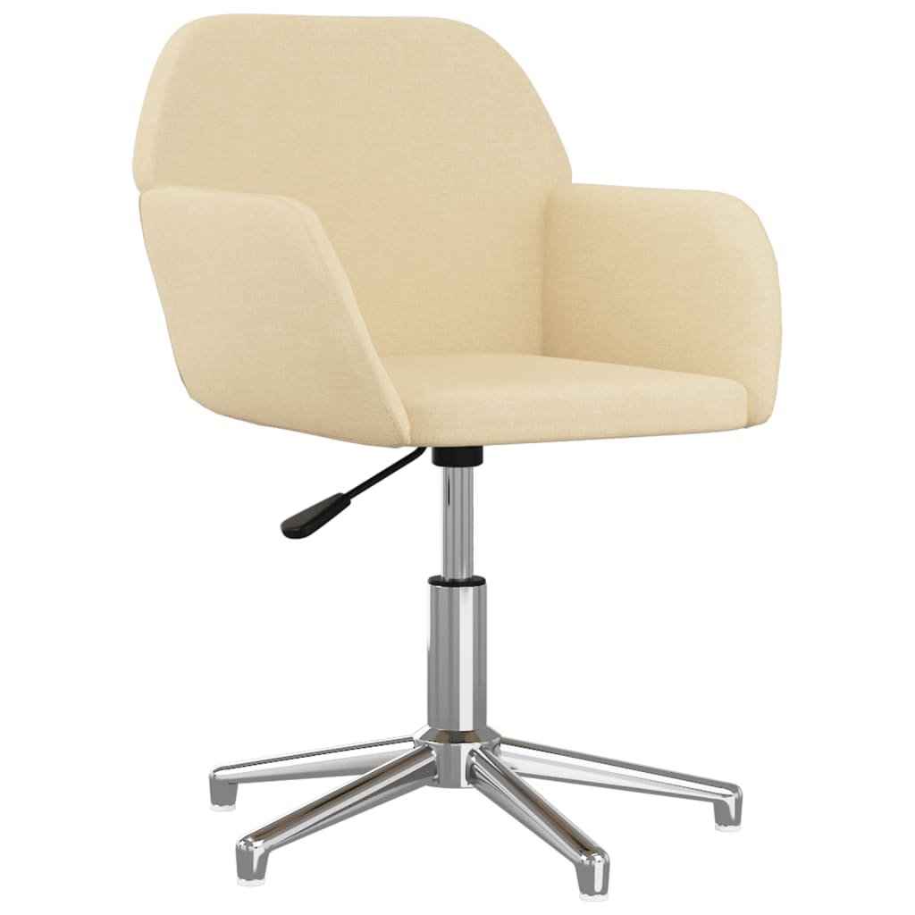 Office chair swivel cream fabric