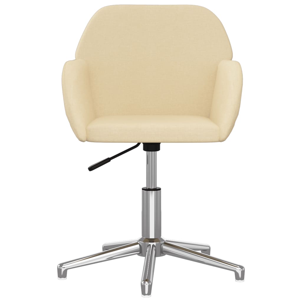 Office chair swivel cream fabric