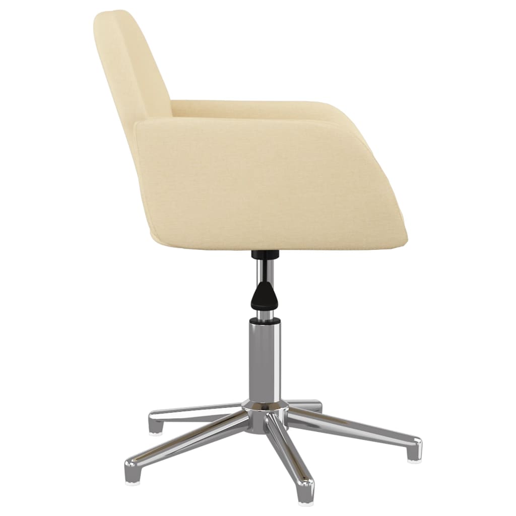 Office chair swivel cream fabric