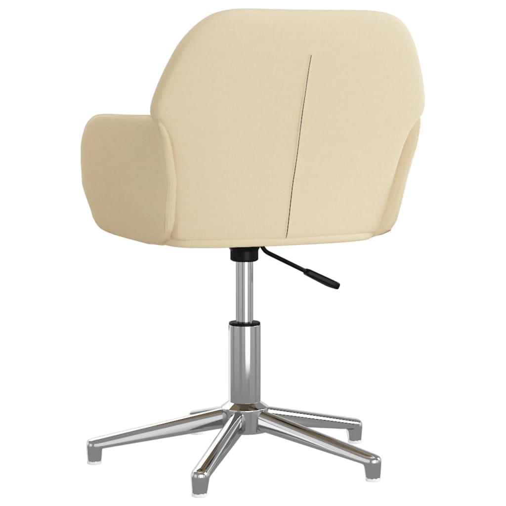 Office chair swivel cream fabric