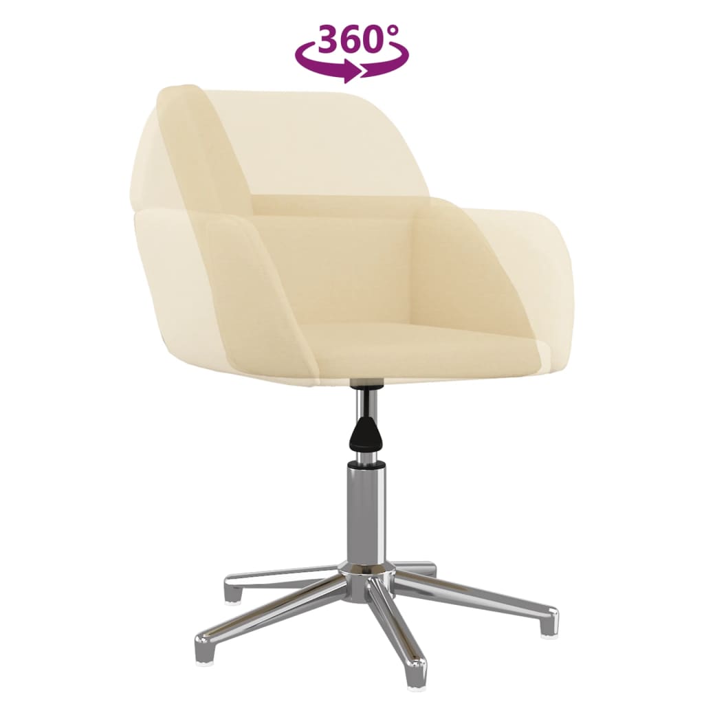 Office chair swivel cream fabric