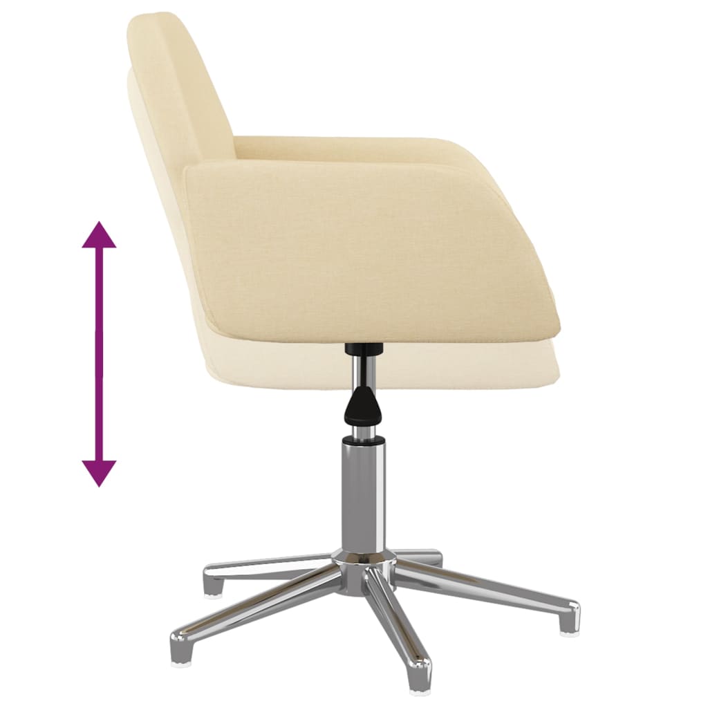 Office chair swivel cream fabric