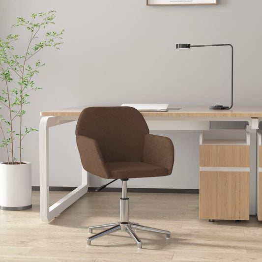 Bürostuhl Drehbar Braun Stoff