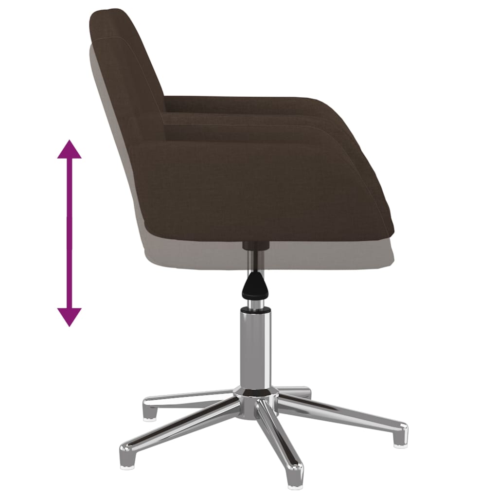 Bürostuhl Drehbar Dunkelbraun Stoff