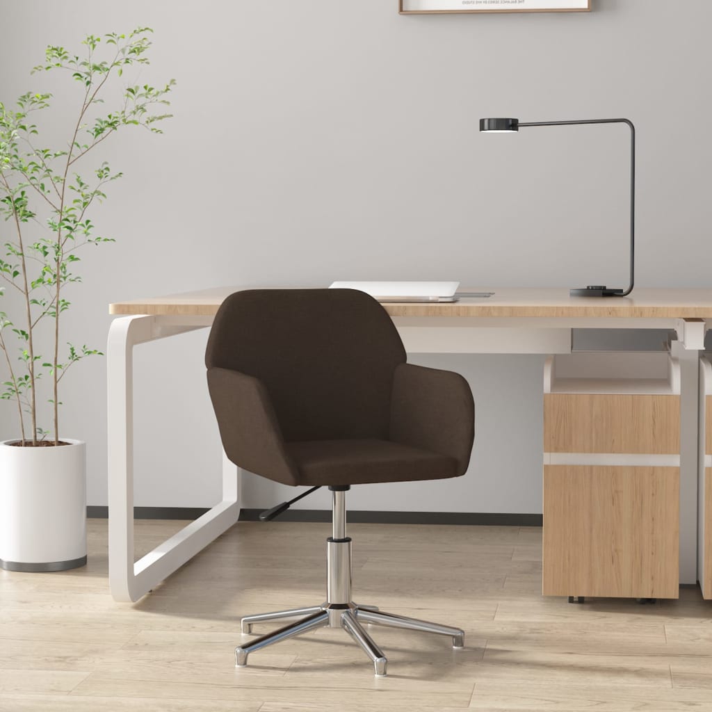 Bürostuhl Drehbar Dunkelbraun Stoff