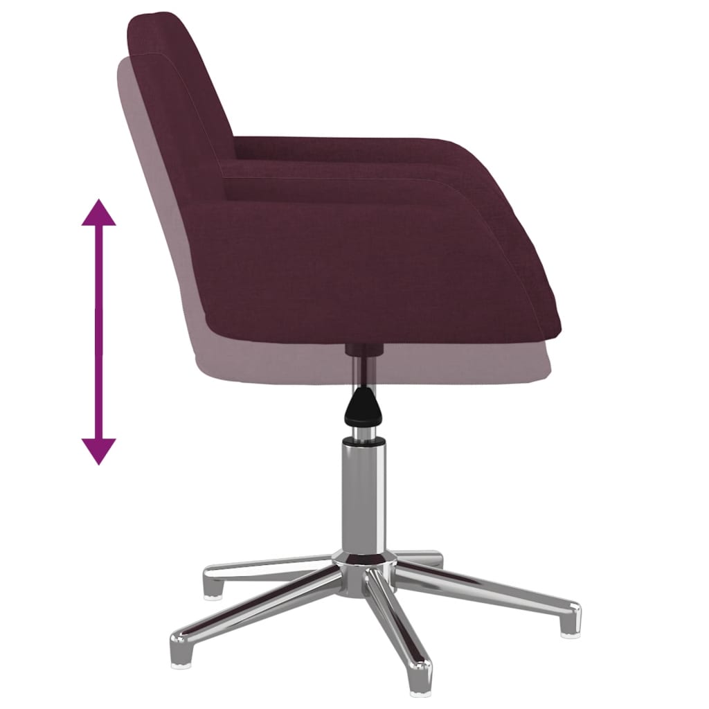 Bürostuhl Drehbar Lila Stoff