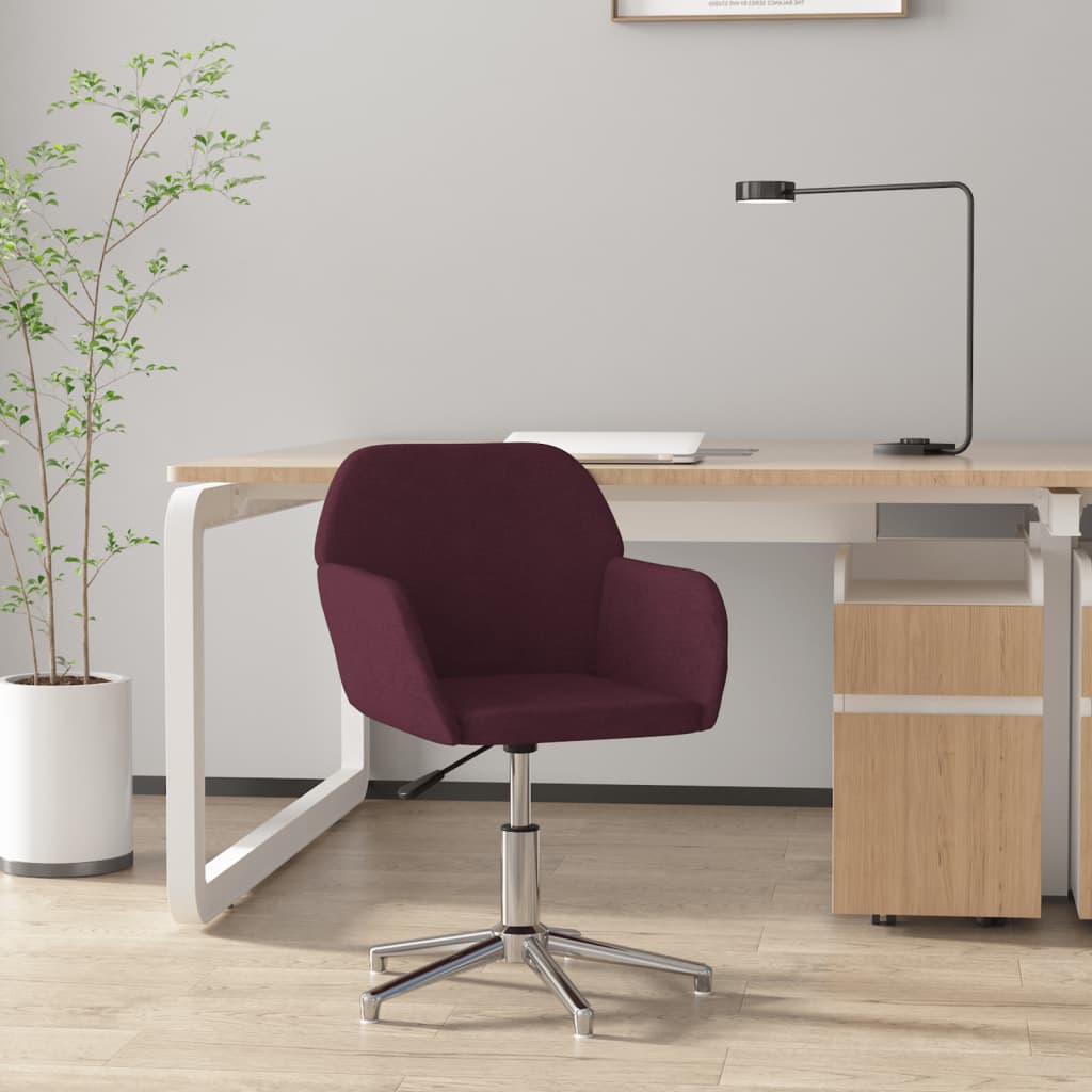 Bürostuhl Drehbar Lila Stoff