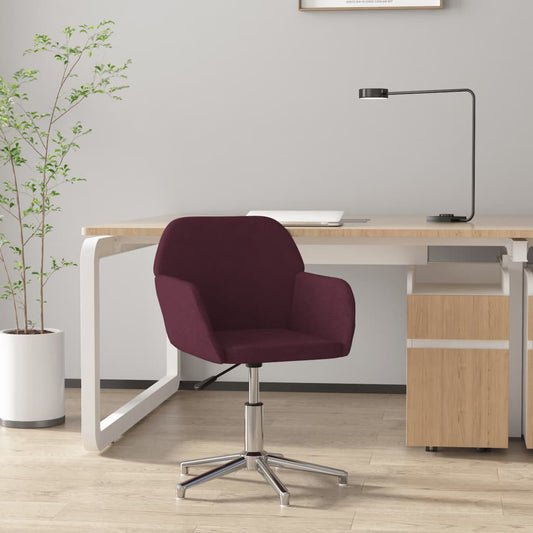 Bürostuhl Drehbar Lila Stoff