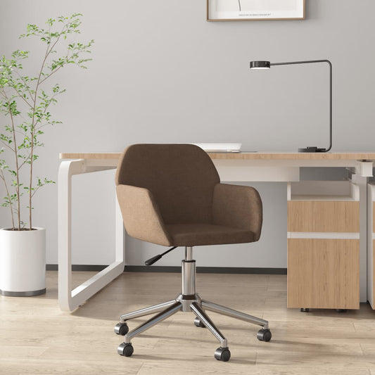 Bürostuhl Drehbar Braun Stoff