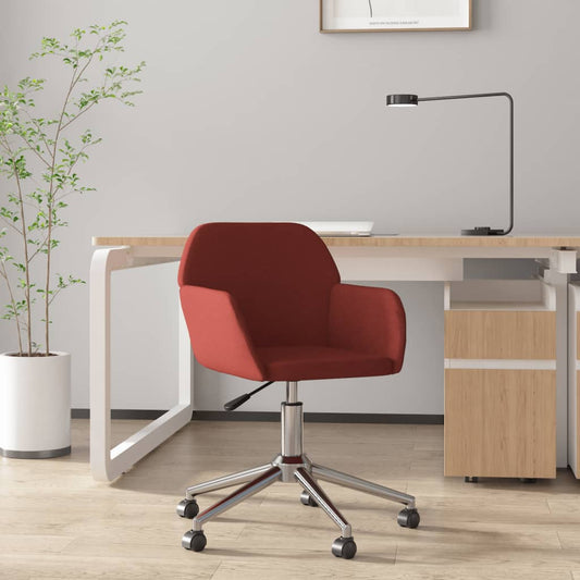 Bürostuhl Drehbar Weinrot Stoff
