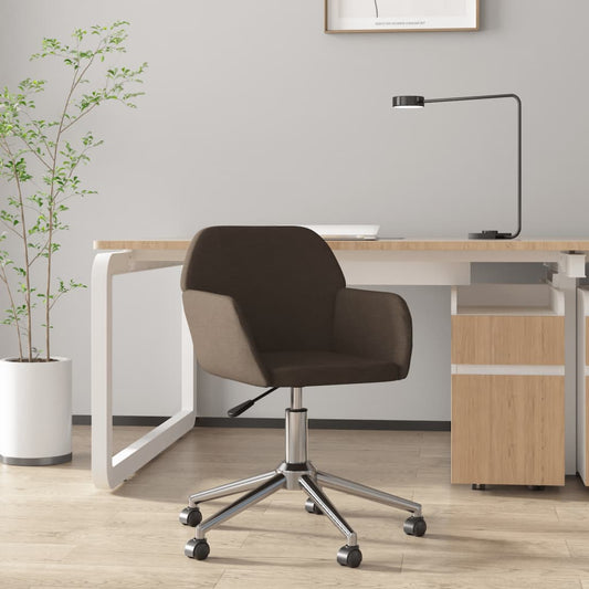 Bürostuhl Drehbar Dunkelbraun Stoff