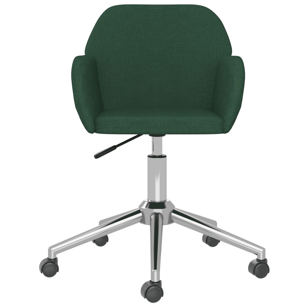 Office chair swivel dark green fabric