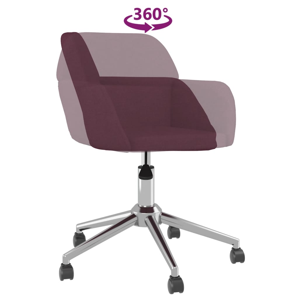 Bürostuhl Drehbar Lila Stoff