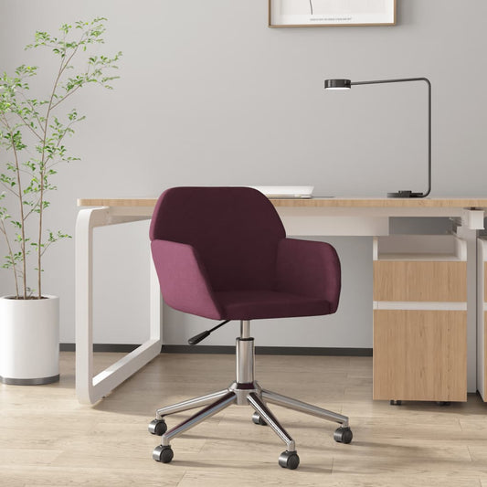Bürostuhl Drehbar Lila Stoff