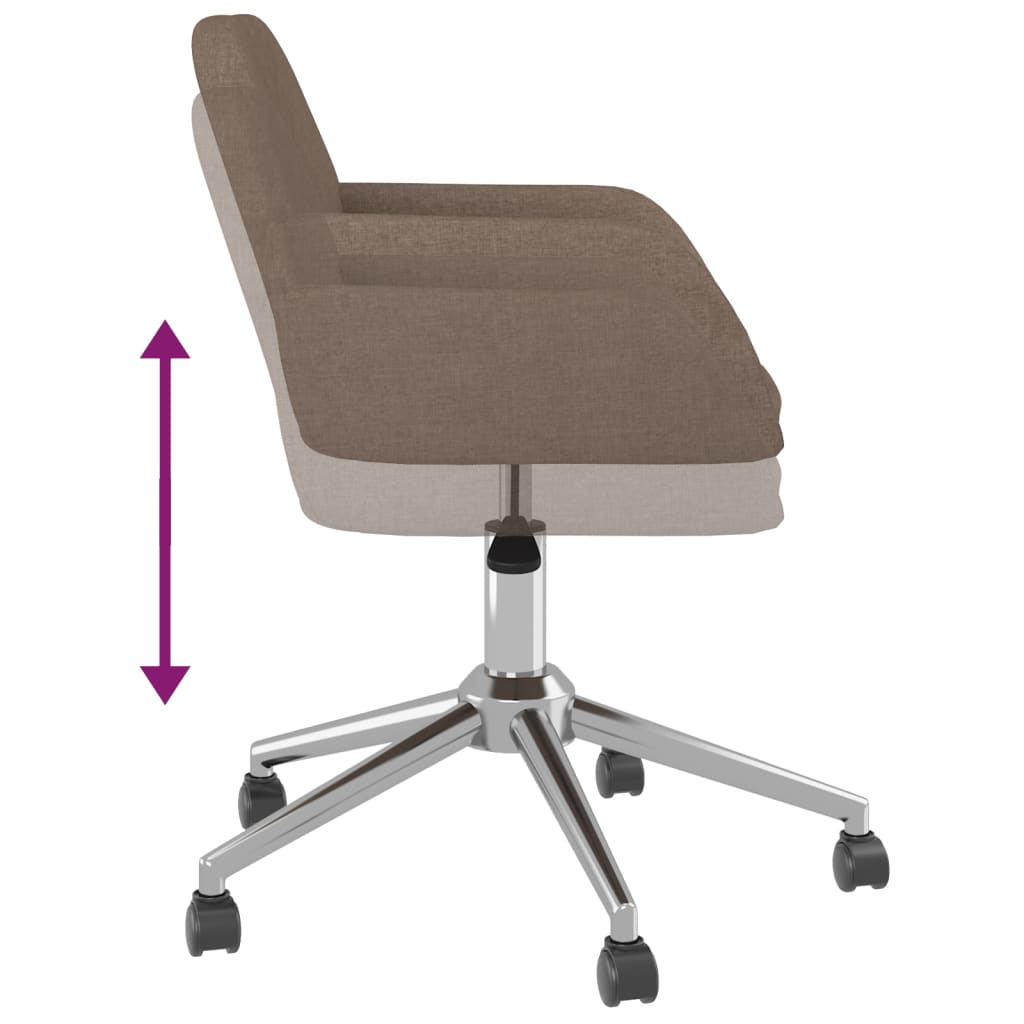 Bürostuhl Drehbar Taupe Stoff
