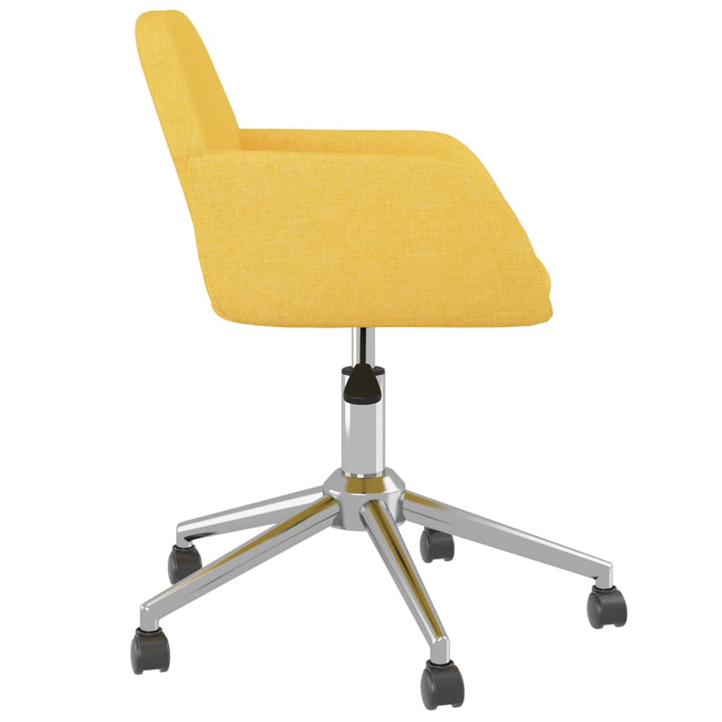 Bürostuhl Drehbar Hellgelb Stoff