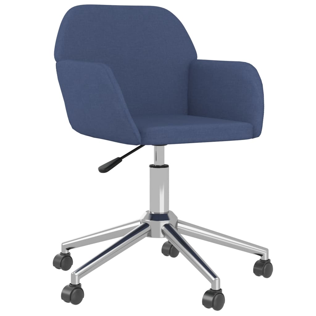 Bürostuhl Drehbar Blau Stoff