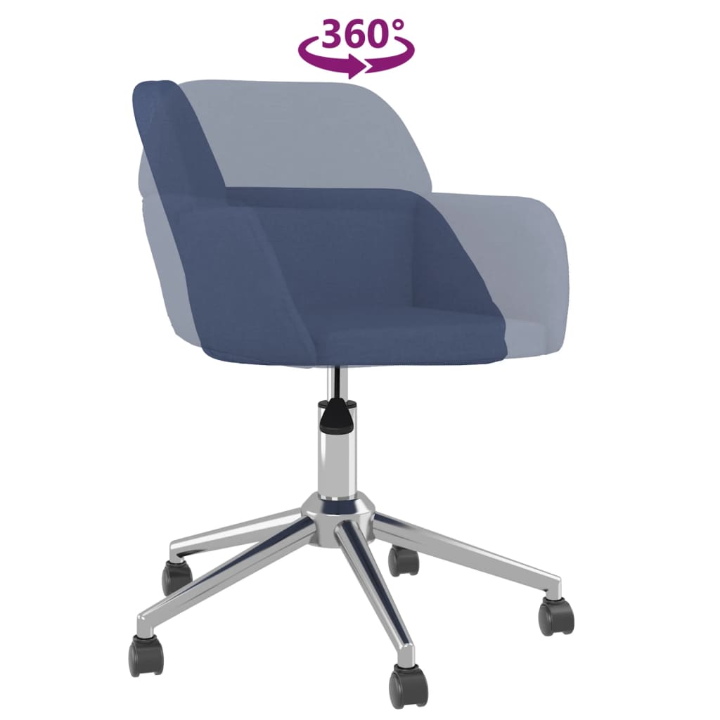 Bürostuhl Drehbar Blau Stoff