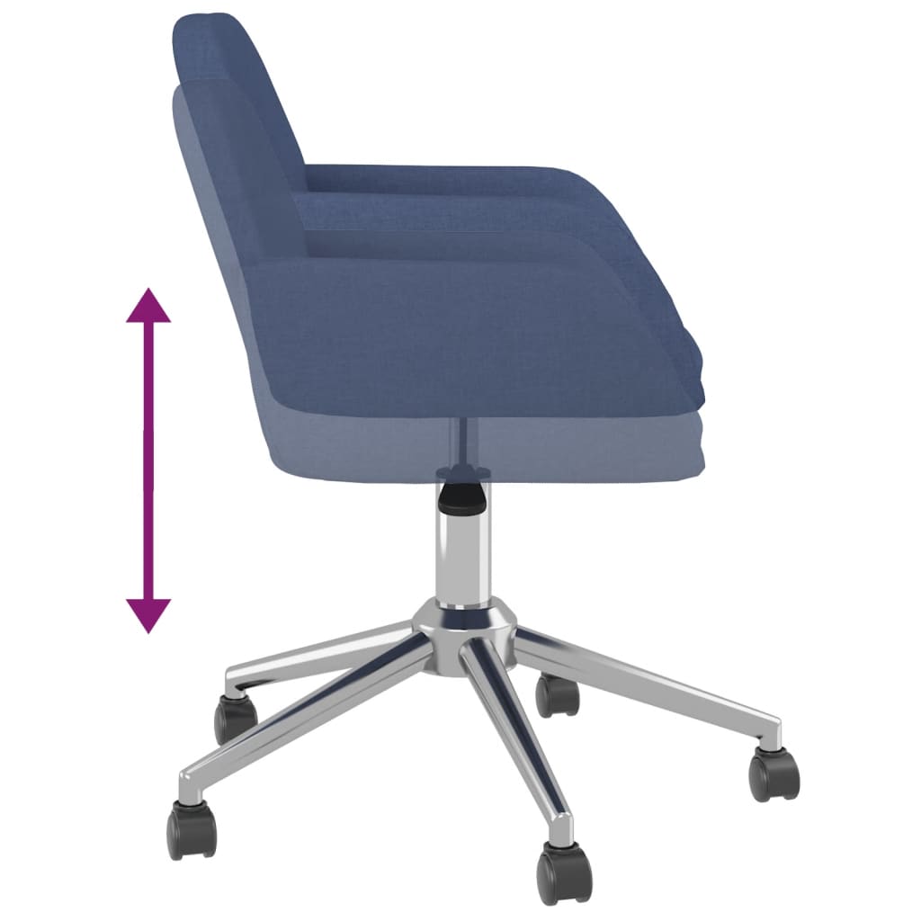 Bürostuhl Drehbar Blau Stoff