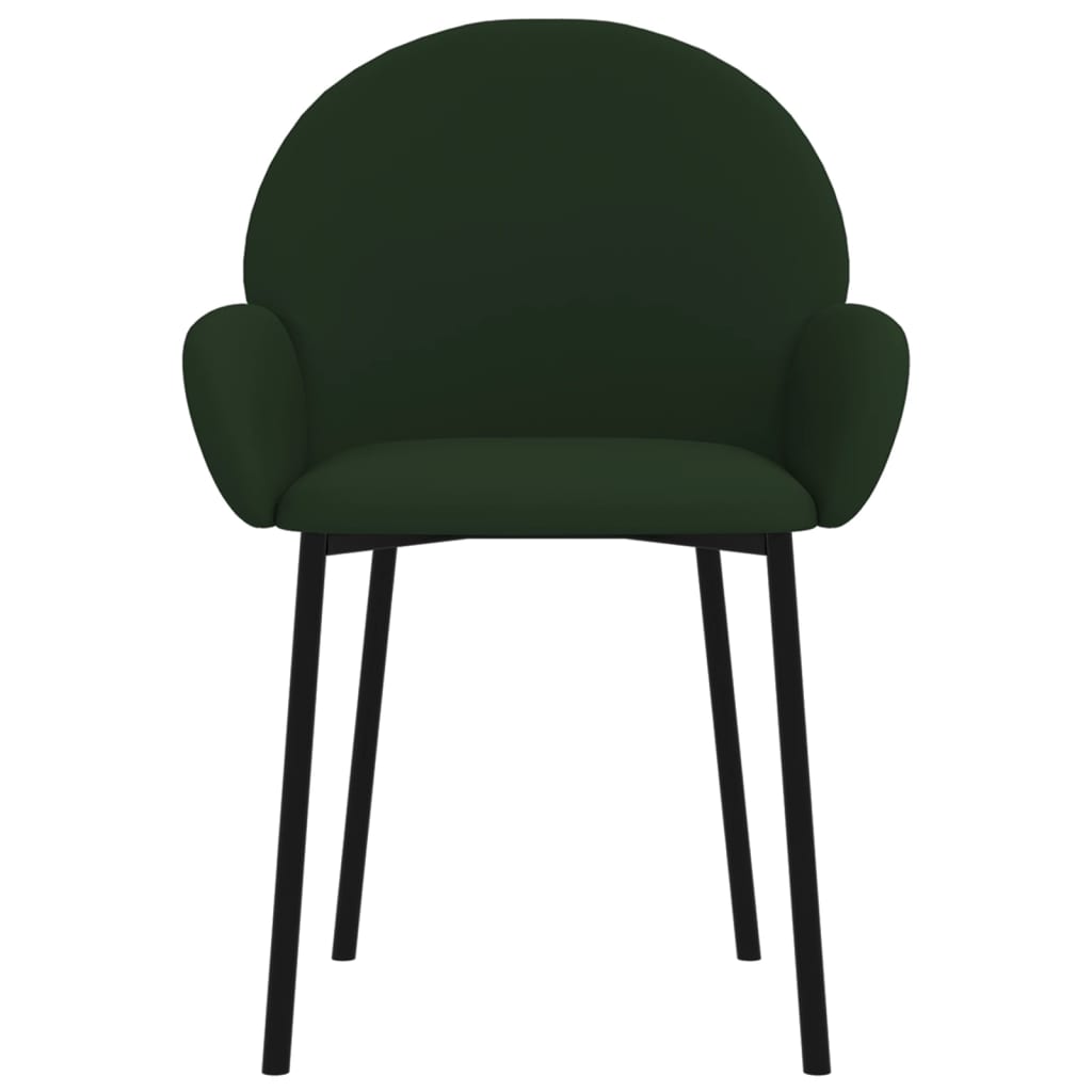 Dining chairs 2 pcs. Dark green velvet