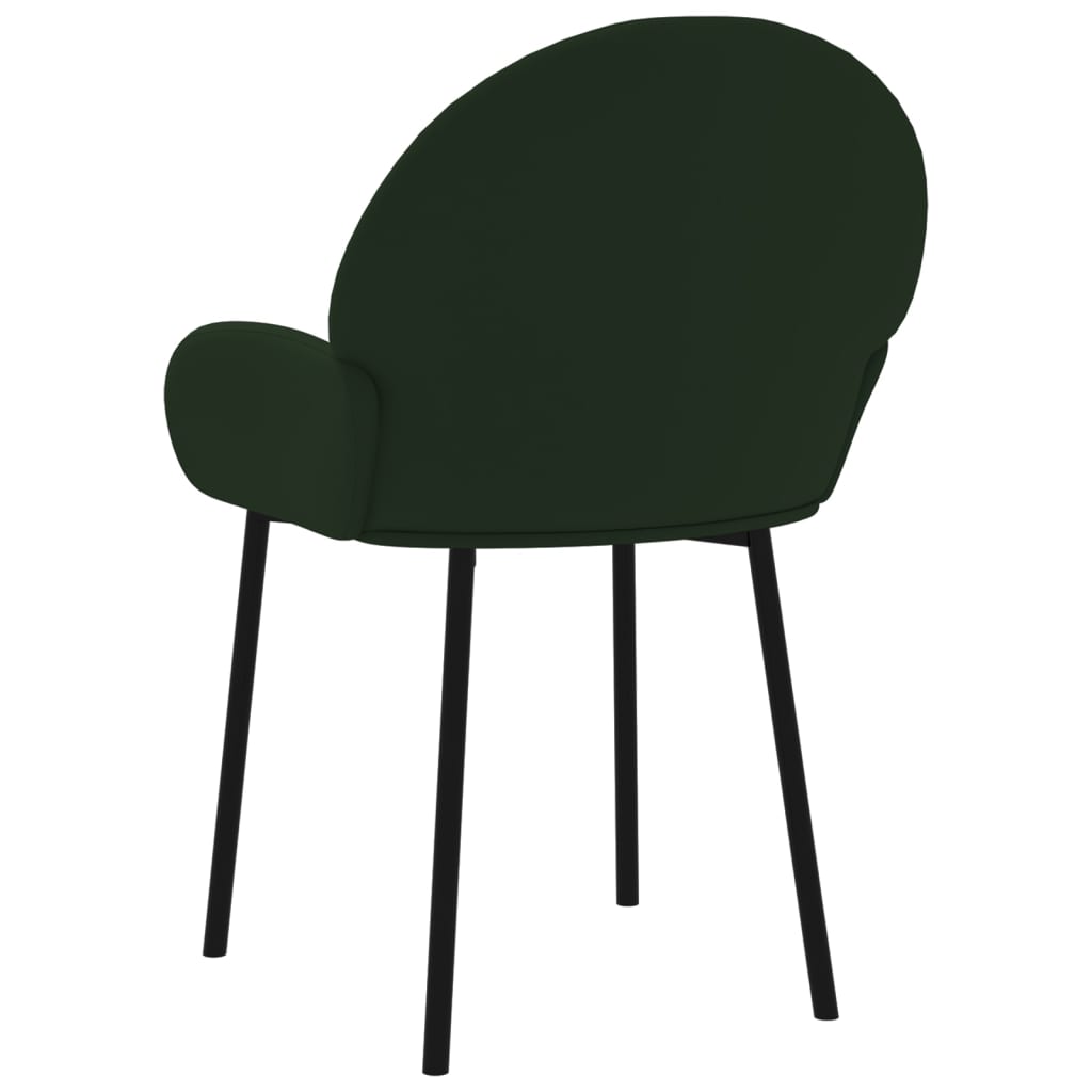 Dining chairs 2 pcs. Dark green velvet