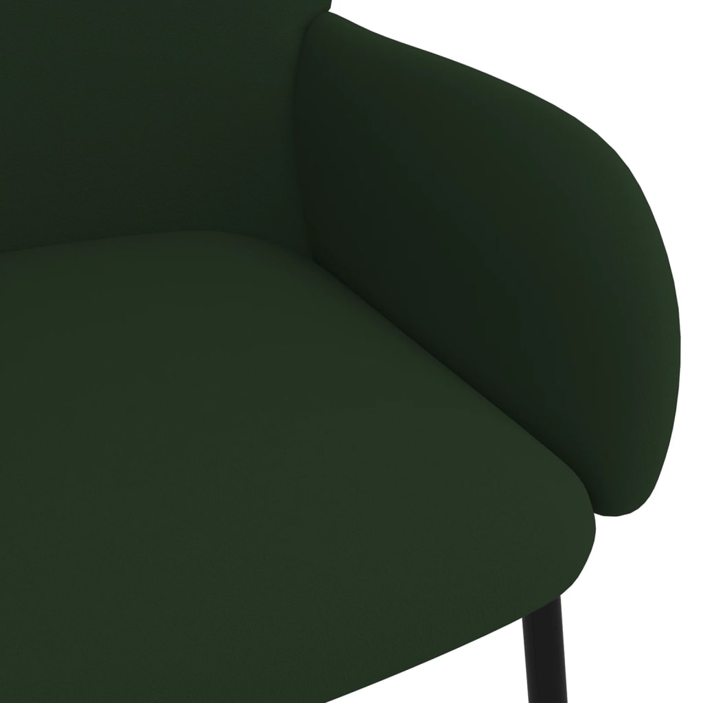 Dining chairs 2 pcs. Dark green velvet