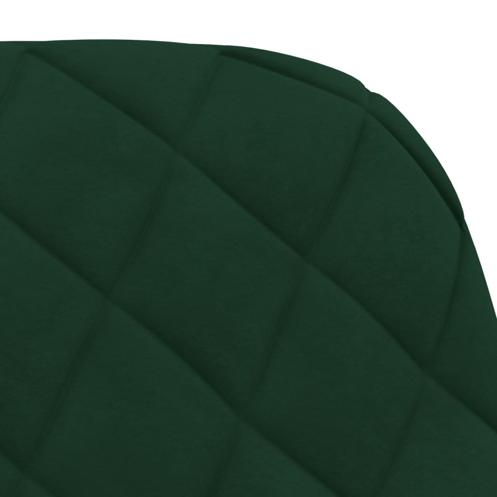 Dining chairs 2 pcs. Dark green velvet