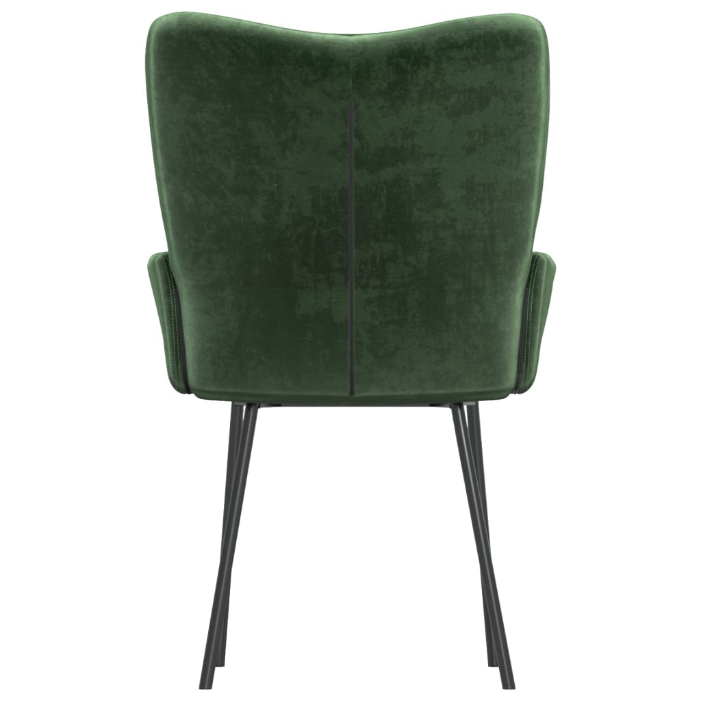 Dining chairs 2 pcs. Dark green velvet