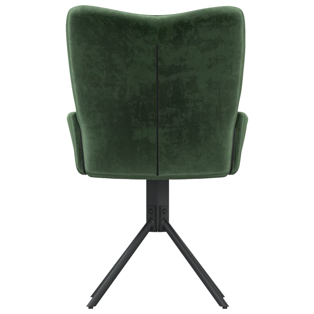 Dining Chairs 2 pcs. Swivel Dark Green Velvet