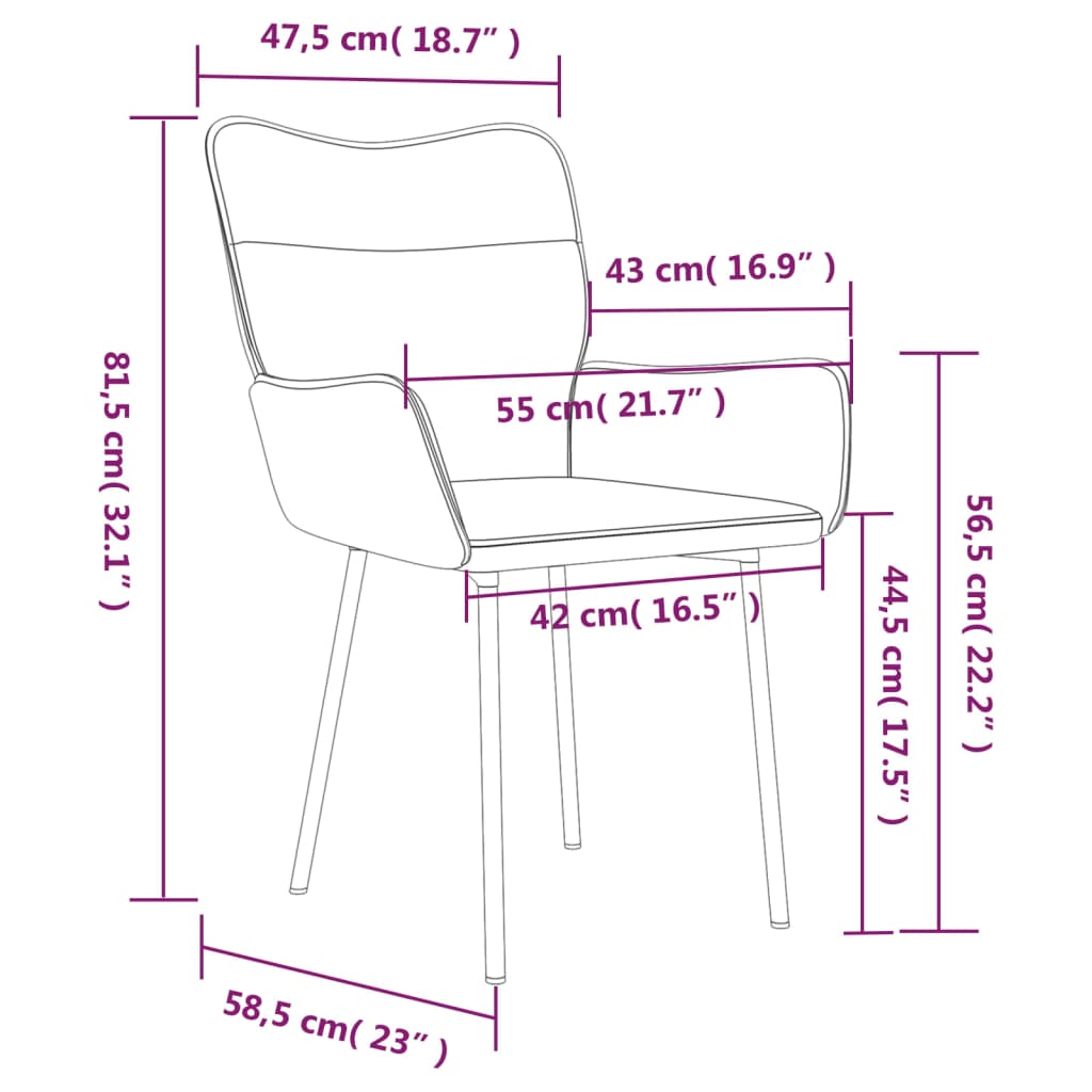 Esszimmerstühle 2 Stk. Weinrot Samt