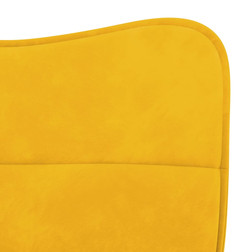 Dining chairs 2 pcs. Yellow velvet
