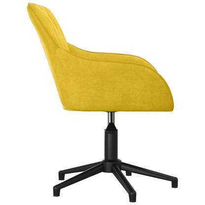 Bürostuhl Drehbar Gelb Samt