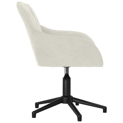 Bürostuhl Drehbar Creme Samt