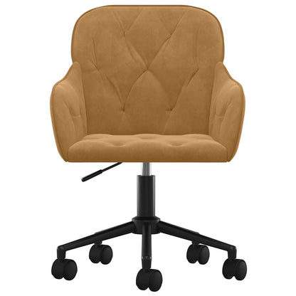 Bürostuhl Drehbar Braun Samt